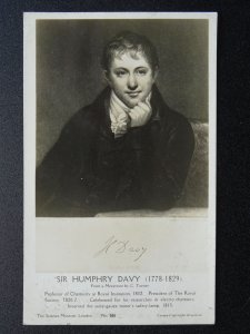 Portrait SIR HUMPHRY DAVY by C. Turner - Old RP Postcard by B. Matthews