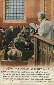 Church, The Volunteeer Organist, Poem, Lot of 2, Samforth No. 5004