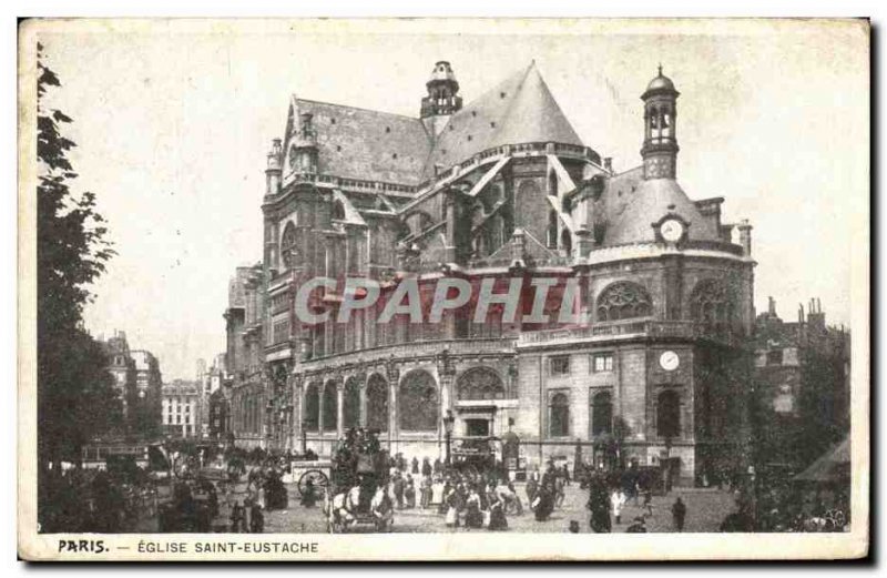 Paris - 1 - Saint Eustache Church - Old Postcard