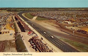 Daytona International Speeway Car Racing Postcard
