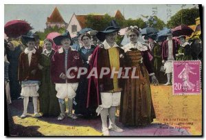 Old Postcard Batz In Brittany Bridal Wedding Paludiers Folklore