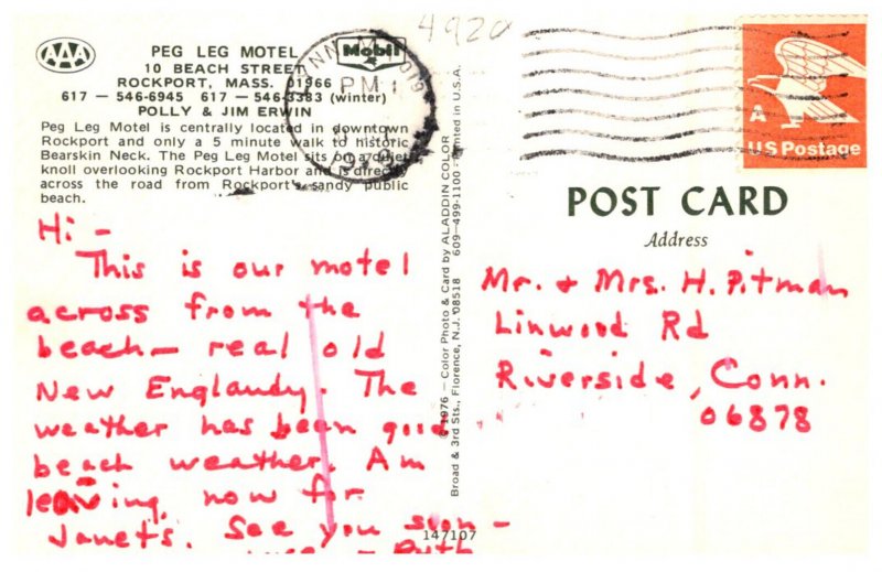 Massachusetts  Rockport  Peg Leg Motel
