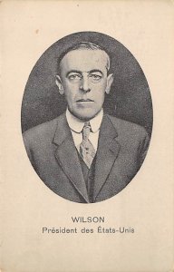 Wilson President Des Etats Unis View Postcard Backing 