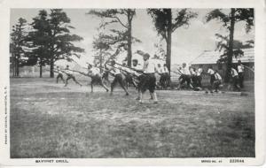 Bayonet Drill American Soldiers Military Training Passed By Censor Postcard D16