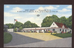 WEAVERVILLE NORTH CAROLINA WEST COURT NEAR ASHVILLE NC VINTAGE POSTCARD