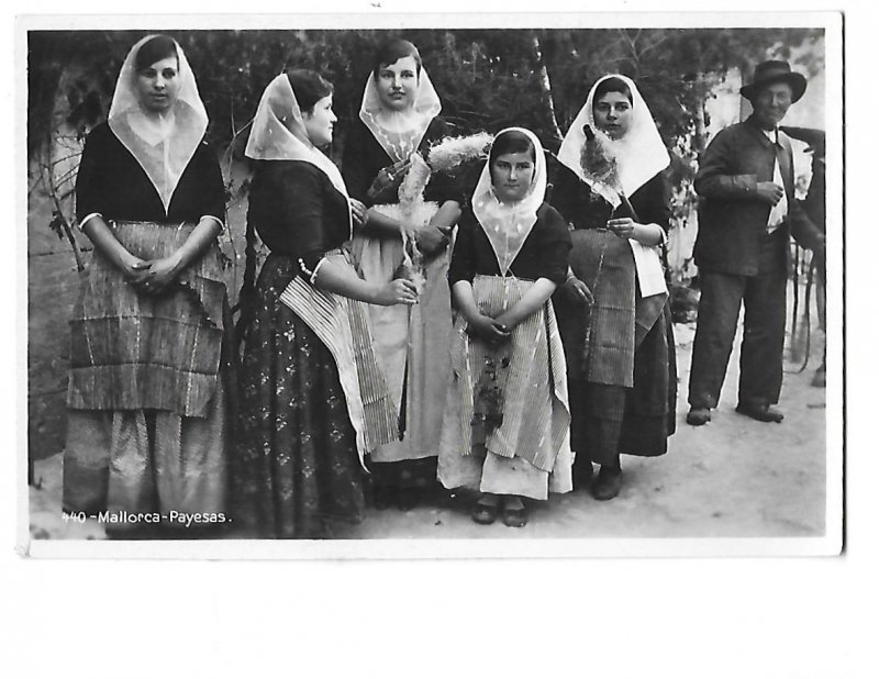 RPPC Ladies & Girl in Mallorca -Payesas Spain