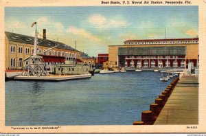 Florida Pensacola U S Naval Air Station Boat Basin Curteich