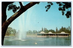 c1960 Budweiser Pavilion Central House Fountain Los Angeles California Postcard
