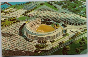 Postcard NYC Shea Stadium artist rendition aerial