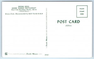 BOOTHBAY HARBOR, ME ~ Artist Sascha Maurer BROWN BROS. SHORE DINNER Restaurant