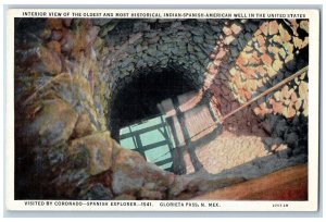 Glorieta Pass New Mexico Postcard Interior View Of Oldest Well c1960's Vintage