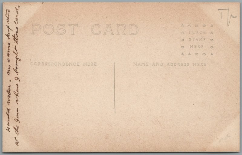 HAINES CITY FL BOATING ON LAKE EVA ANTIQUE REAL PHOTO POSTCARD RPPC