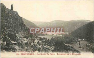 Old Postcard Gerardmer La Roche Page Longemer and Hohneck