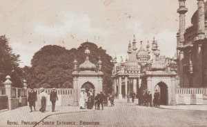 Brighton Old Royal Pavillion Entrance Antique Sussex Postcard