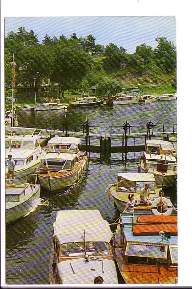 Boats at Dock, Hotel Kenny, Redeau Lakes, Jones Falls, Ontario