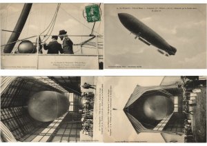 AVIATION, BALOON DIRIGEABLE VILLE DE NANCY 12 Vintage Postcards (L3007)