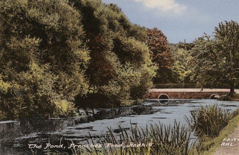 The Pond Frenches Road Redhill Surrey 1960s Postcard