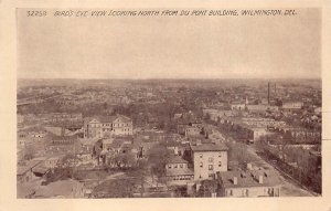 BIRD'S-EYE VIEW NORTH DU POINT BUILDING WILMINGTON DELAWARE POSTCARD (c. 1910)