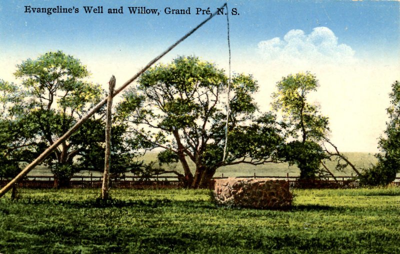 Canada - Nova Scotia, Grand Pre. Evangeline's Well & Willows