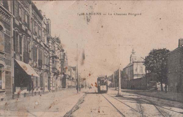 Amiens Le Chaussee Perigord French France Tram Antique Postcard