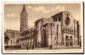 Old Postcard Toulouse Basilica of St. Sernin North Facade