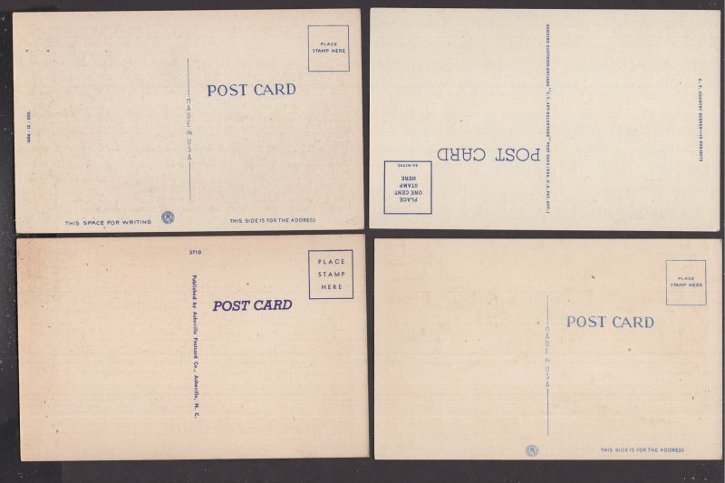 4 Scenic Postcards Linen