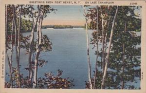 New York Greetings From Port Henry On Lake Champlain Curteich