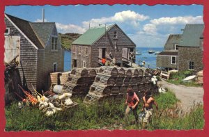 TYPICAL MAINE FISHING VILLAGE. MONHEGAN, MAINE  SEE SCAN  PC76