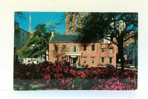 Savannah Georgia GA Pink House From Reynolds Square Postcard 