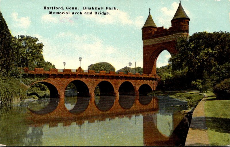 Connecticut Hartford Bushnell Park Memorial Arch and Bridge