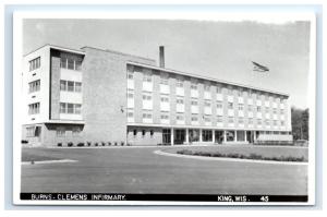 Postcard Burns - Clemens Infirmary, King, Wisconsin WI RPPC H15