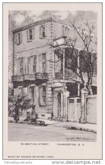 VERNER: Home at 18 Meeting Street Builty in 1806 by Thomas Heyward, Charlesto...