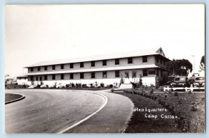 La Jolla California CA Postcard RPPC Photo Headquarters Camp Callan WWII c1940's