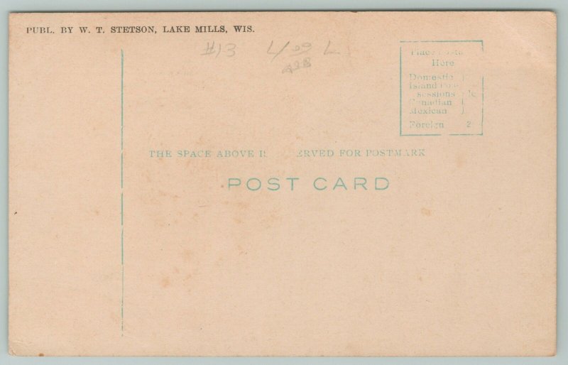 Lake Mills Wisconsin~Schultz Cottage~Steam Heat~Electric Lights~Stetson Pub~1908