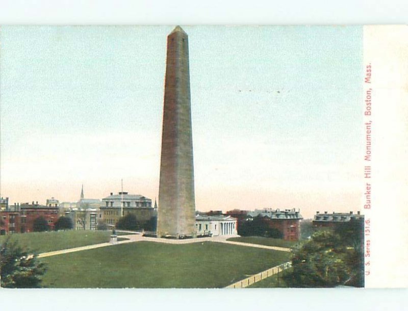 Pre-1907 very early view - BUNKER HILL MONUMENT Boston Massachusetts MA n5550