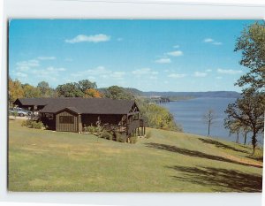 Postcard Modern facilities built on the bluff of Cave-in-Rock State Park, IL