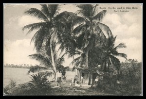 Jamaica Vintage Unused Postcard Blue Hole Port Antonio Natives Costumes