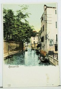 Mexico c1900 Recuerdo Channel Gondola Ride Street of Water Postcard D19