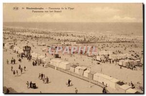 Belgie Belgium Postcard Old Blankenberghe Panorama Beach