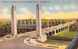 Entrance to Soldiers' and Sailors' Memorial Bridge Harrisburg, Pennsylvania PA