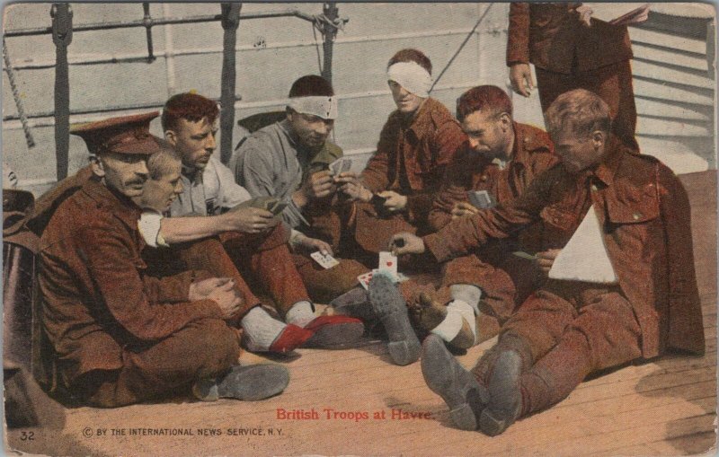 Postcard British Military Troops at Havre France