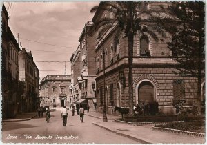 60661 - vintage postcard - LECCE Citta': Via AUGUSTO EMPEROR 1953-