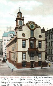 Vintage Postcard 1907 View of Old State House Boston Massachusetts MA