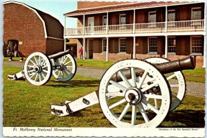 Postcard - Cannon, Ft. McHenry National Monument - Baltimore, Maryland