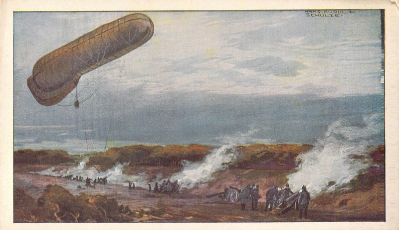 Deutcher Luftflotten * Berlin. WW1 German Military Barrage Balloon Postcard 