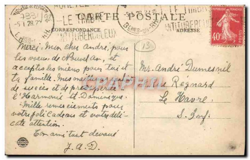 Old Postcard Marseille Square Stock Exchange