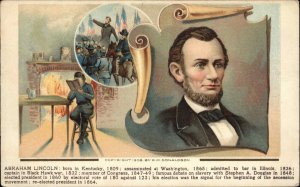 American Civil War Abraham Lincoln c1910 Vintage Postcard