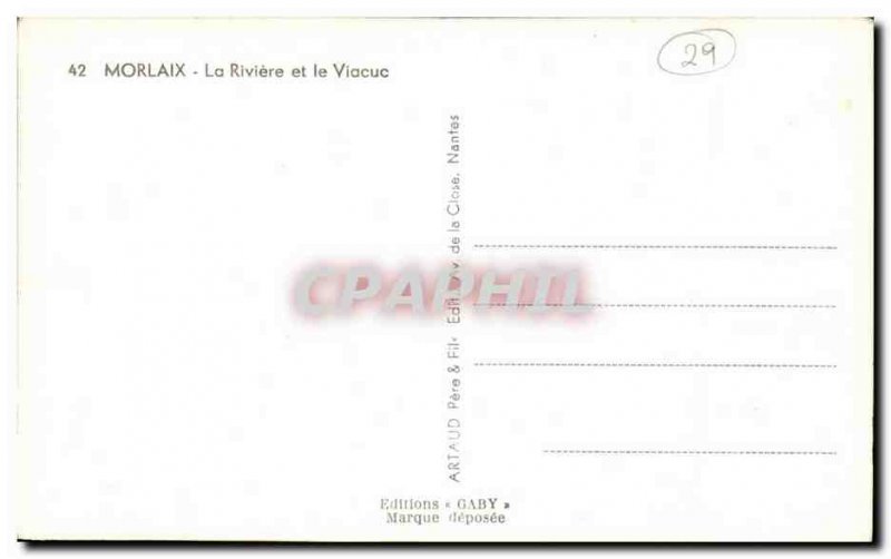 Old Postcard Morlaix La Riviere and Viaduct