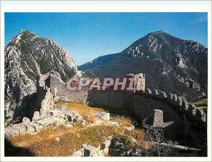 Postcard Modern Cathar Castle Puylaurens The Court of the first enclosure