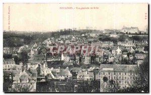 Old Postcard Fougeres General view of Rille